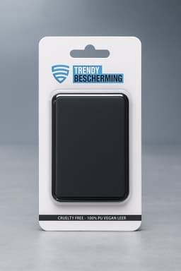 Magnetische pasjeshouder - Wallet - Kaarthouder pasjes - pasjeshouder - Kaarthouder geschikt voor iPhone 12/13/14/15/16 (Pro/Pro Max/Plus/Mini) - Pu Vegan Leer - Zwart — thumbnail 5