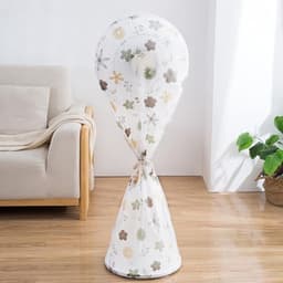 Elektrische Staande Ventilator met Stofbescherming - Huishoudventilator met Bloemenprint — thumbnail 2