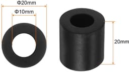 Allecto plus - Rubberen afstandhouders (4 stuks) voor huis, auto's, boot - Neopreen isolator pads, ronde trillingsdemper — thumbnail 4