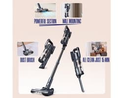 Lubluelu M243 Draadloze Stofzuiger met Krachtige Zuigkracht en Anti-Wirwar Technologie