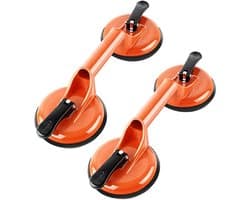 Vacuümlifter voor Glazen en Tegels - 2 Stuks met Aluminium Zuignappen - Draagvermogen tot 105 kg - Ideaal voor Verplaatsen van Zware Voorwerpen