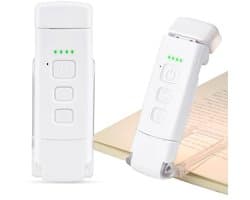 Oplaadbare leeslamp met klem - 3 kleuren en 5 dimbare helderheden - Ideale leeslamp voor bed en kinderen