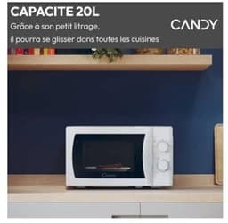 Magnetron 700W 20L met Ontdooifunctie en Draaiplateau - Wit — thumbnail 5