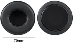 Universele ronde stereokoptelefoonhoes, schuimhoes, oorkappen, vervangingsaccessoires voor hoofdtelefoons-zwart 70mm — thumbnail 1