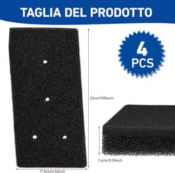 4 stuks filters voor wasdroger, filter gescht voor Bauknecht Privileg Whirlpool Hx 481010716911, 230 x 115 x 14 mm, compatibel met vervangingsfilters voor Whirlpool droger — thumbnail 6