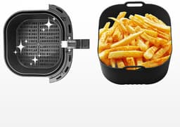 2 stuks Geschikt voor HD9252 HD9200 HD9255 luchtkoker silicone bakplaat vierkant luchtkoker silicone bakplaat luchtkoker accessoires- grijs — thumbnail 2