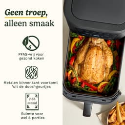 Cuisinart - Compact Max AFS80BL Airfryer - Heteluchtfriteuse XXL 7,6 L 2000W - Tot 8 porties - 7 programma's - Keramische antiaanbaklaag - Zwart — thumbnail 2