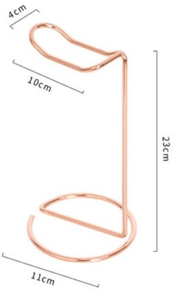 2-delige metalen hoofdtelefoonstandaard - Creatieve desktop-opbergstandaard - Geschikt voor thuissieradenhangers - Goud — thumbnail 2