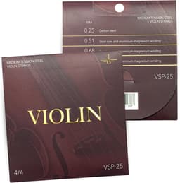 VSP-25 - Vioolsnaren 4/4 - Medium Tension Steel - Viool Snaren — thumbnail 3