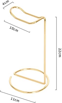 Metalen hoofdtelefoonstandaard - Koptelefoonhouder, tafel- en bureau-organizer (Goud) — thumbnail 2