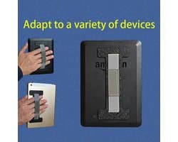 Zelfklevende polsband voor e-readers en tablets - PU-materiaal, zijden textuurdesign (grijs)