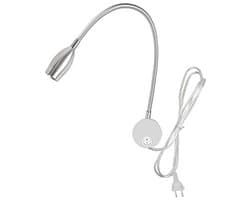 Flexibele 3W LED leeslamp met schakelaar voor slaapkamer en kantoor