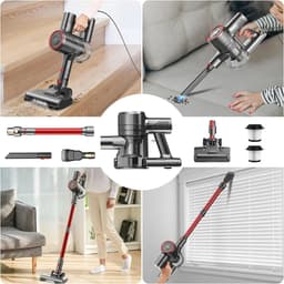Hennova Steelstofzuiger - Stofzuigers - Schoonmaken - Krachtig en zak loos - Multifunctioneel design - 6 in 1 - Lichtgewicht - 6m Lang snoer - 600W - Rood - — thumbnail 2