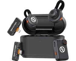 Hollyland Lark M2S Ultimate Combo (Camera RX+USB-C RX+Lightning RX) Wireless Lavalier Microphone for iPhone/Camera/Android/PC, Compact Mic, Titanium Clip, Noise Cancelling, Content Creation