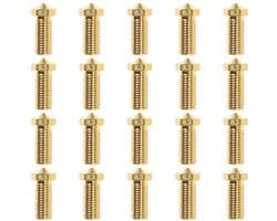 3D printer reserveonderdelen - 3D Printer Nozzles - 20-delige 0,3mm Vulkanische Messing Nozzles, Geschikt voor V5/V6 3D Printers