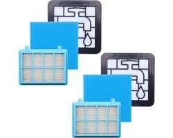 2 Stuks - Filterset Geschikt voor Philips Philips FC8010/01 ,PowerPro Compact/PowerPro City Series: FC9 - Stofzuiger onderhoud en reinigings accessoires - Allergie Filter Replacement Kit - Motorfilter + Schuimfilter + Hepa Filter - Duurzaam - 3 in 1