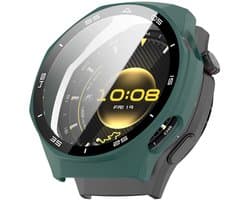Stravo Screen protector case met bezel met schaalverdeling voor Huawei Watch GT 6 Pro 46mm - Full Cover Hard Case / Beschermend Hoesje - Groen - HUAWEI WATCH GT6 Pro 46mm screenprotectors