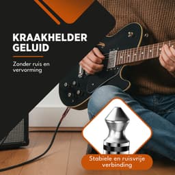 Finesse Gitaarkabel PRO - 300 cm - Jack 6.35mm - Audio Kabel - Instrumentkabel - Gitaar Kabel — thumbnail 3