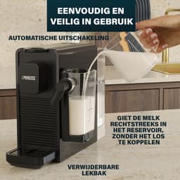 Princess Capsule Koffiemachine met Melkopschuimer - 249455 – Geschikt voor Nespresso – 20 Bar – Espresso, Cappuccino & Latte – Compact – Automatisch Melksysteem - 1400 W — thumbnail 5