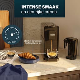 Princess Capsule Koffiemachine met Melkopschuimer - 249455 – Geschikt voor Nespresso – 20 Bar – Espresso, Cappuccino & Latte – Compact – Automatisch Melksysteem - 1400 W — thumbnail 2