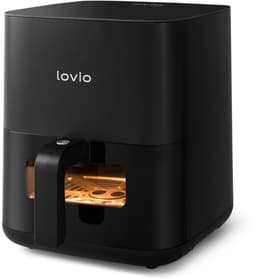 LOVIO PureFry Airfryer – 5L Heteluchtfriteuse – Stoomfunctie – Touchscreen – 1450W – Zwart — thumbnail 2
