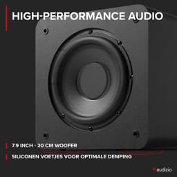 Subwoofer - Audizio SW80D - 8 inch subwoofer - Voor home cinema - Front-firing - 160W — thumbnail 4