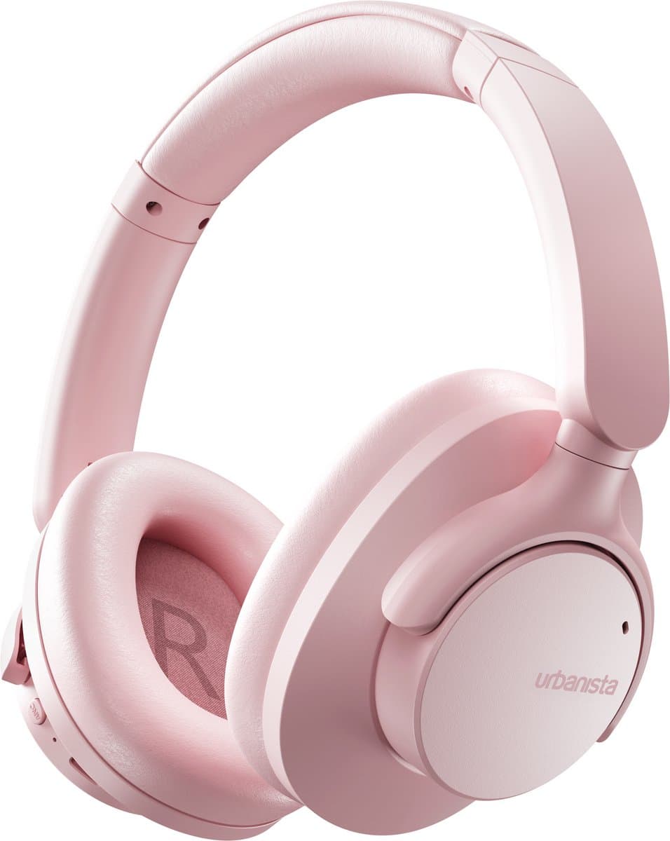 Urbanista Valencia Draadloze Koptelefoon Over-Ear – Active Noise Cancelling – 50u Batterijduur – Roze — afbeelding 1