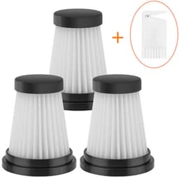 HEPA Filter - 3 Stuks - Geschikt voor Moosoo K12 K12 PRO K13 - Stofzuigerfilter - Stofzuiger Accessoires - Vervanging Filter - Voor Handheld Draadloze Stofzuiger - Met Filterborstel — thumbnail 1