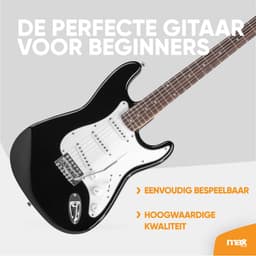 Elektrische gitaar met gitaar versterker - MAX Gigkit - 4/4 - Perfect voor beginners - incl. gitaar stemapparaat, gitaartas en plectrum - Zwart — thumbnail 2
