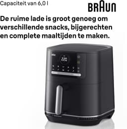 Braun MultiFry 5 Airfryer 2in1 - HF5050 - 6L - tot 6 personen - Vaatwasbestendige Lade - RealOven Tec — thumbnail 4