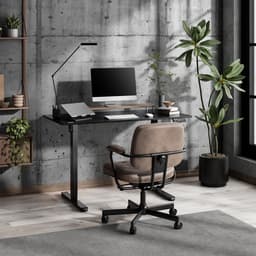 SENSE7 NOJO LIGHT - Zit Sta Bureau - 120 cm x 60 cm - Elektrisch bureau - Verstelbare bureau - Elektrische Hoogteverstelling - Hoogte 72-118 cm - Intelligent Bedieningspaneel - Zwart — thumbnail 4