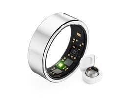 Royal Empire Smart Ring – Slimme Ring voor Heren & Dames – Inclusief Oplaaddoosje – Slaapmonitoring, Hartslag, Bloeddruk & SpO2 – IP68 Waterdicht – Nederlandse App – Zilver – Maat 8