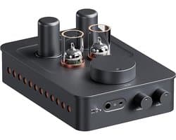 Fosi Audio GR70 – Buizen Hoofdtelefoonversterker & Voorversterker – HiFi Buizenversterker – 16–300Ω – Instelbare Bas & Treble – Compact Aluminium Ontwerp