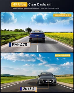 DailySupplies® Dashcam voor Auto - Dual - Camerabewaking - Full HD - Zwart wn Grijs — thumbnail 3