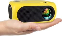 SCH® Draagbare beamer - Beamer - Projector - Mini Beamer - Geel - 14cm x 9cm x 6cm — thumbnail 5
