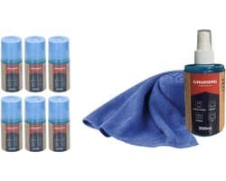 Grundig Screen Cleaning Spray – Set van 6 x 200 ml – Inclusief Microvezel Reinigingsdoek – Voor Streeploze Reiniging van Schermen, TV, Laptop, Smartphone & Tablet