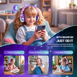 Koptelefoon kinderen met draad - Kinderkoptelefoon - Bedrade hoofdtelefoon - Veilig volume - School - Tablet - Laptop - Reizen - Muziek luisteren — thumbnail 3