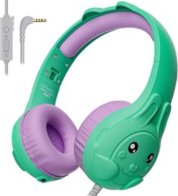 Koptelefoon kinderen met draad - Kinderkoptelefoon - Bedrade hoofdtelefoon - Veilig volume - School - Tablet - Laptop - Reizen - Muziek luisteren — thumbnail 1