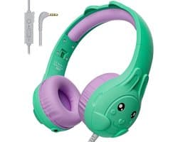 Koptelefoon kinderen met draad - Kinderkoptelefoon - Bedrade hoofdtelefoon - Veilig volume - School - Tablet - Laptop - Reizen - Muziek luisteren