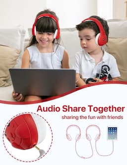 Koptelefoon kinderen met draad - Kinderkoptelefoon - Bedrade hoofdtelefoon - Veilig volume - School - Tablet - Laptop - Reizen - Muziek luisteren — thumbnail 5