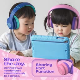 Koptelefoon kinderen met draad - Kinderkoptelefoon - Bedrade hoofdtelefoon - Veilig volume - School - Tablet - Laptop - Reizen - Muziek luisteren — thumbnail 5
