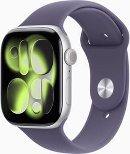 Apple Watch 11 - Wifi - 42mm - Zilverkleurig Aluminium Case with Purple Fog Sport Band - S/M — thumbnail 2