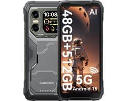 Blackview XPLORE 1 - Robuuste Smartphone - 5G - 48GB RAM - 512GB ROM - 20000mAh - 6.78 inch - Robuuste Telefoon - Nachtzicht - Android 15 - NFC - GPS - Zwart