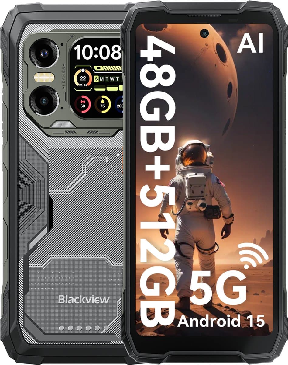 Blackview XPLORE 1 - Robuuste Smartphone - 5G - 48GB RAM - 512GB ROM - 20000mAh - 6.78 inch - Robuuste Telefoon - Nachtzicht - Android 15 - NFC - GPS - Zwart — afbeelding 1