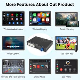 Draadloze CarPlay & Android Auto MIB Interface Geschikt voor VW, Skoda, Seat – Inclusief Navigatie, Schermspiegeling & Achteruitrijcamera voor Touareg, Golf, Polo (2011-2019) — thumbnail 2