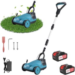Draadloze Grasmaaier 21 cm met Mulchfunctie voor Kleine Tuinen — thumbnail 1