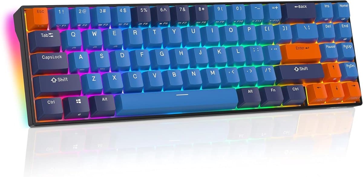 Royal Kludge RK71 - Gaming Toetsenbord - Draadloos - Mechanisch - RGB - Keyboard - Gaming — afbeelding 1