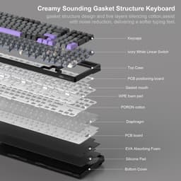 MageGee Light100 - Mechanisch Gaming Toetsenbord - Gaming Keyboard - Draadloos - RGB — thumbnail 4