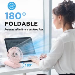 Mini Draagbare Ventilator - USB Oplaadbaar, 4 Snelheden, Heel Stil en Opvouwbaar voor Thuis, Kantoor en Reizen — thumbnail 3