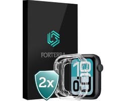 Hoesje - 2 Stuks Geschikt voor Apple Watch SE 3 (44 mm) - Sterk & Shockproof - Siliconen Case Cover - Smartwatch Full Bumper Hoes - Transparant